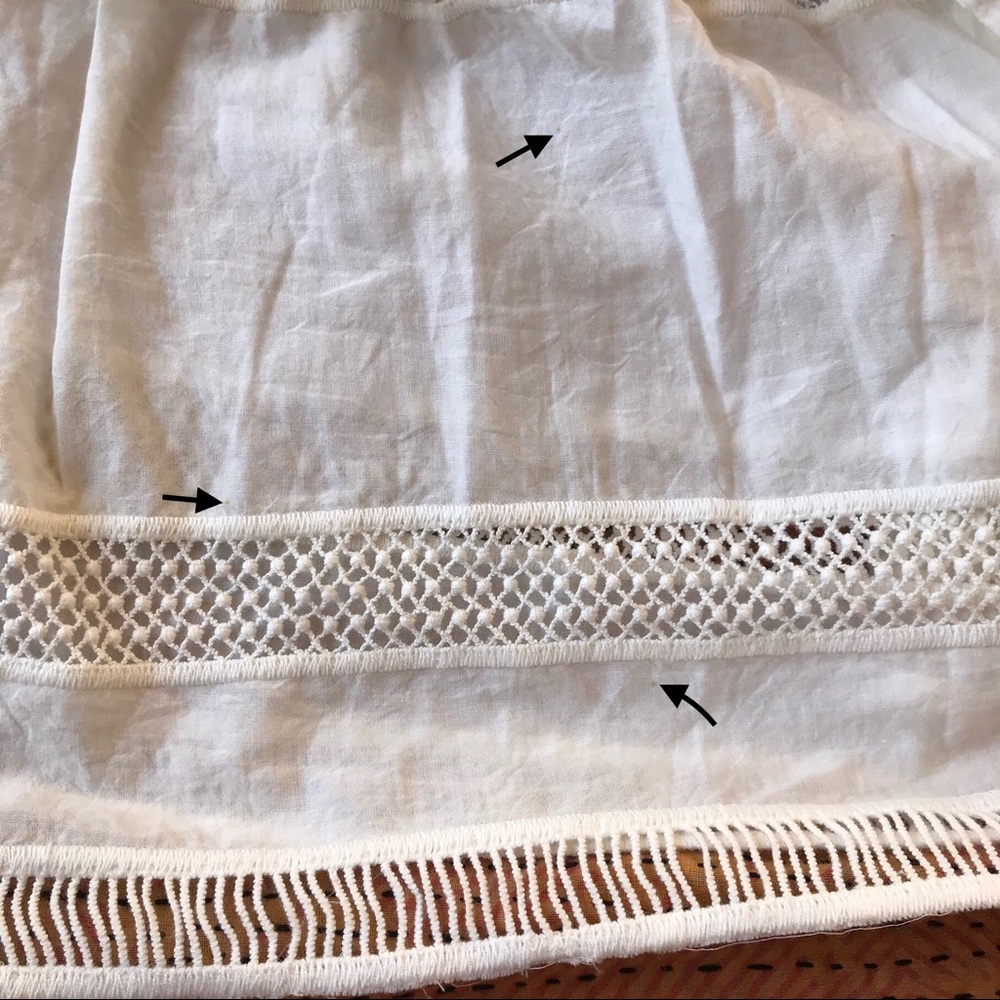 SOLD  New York Baja Lace Ruffled Gypsy Boho Top 2 - Picture 8 of 8